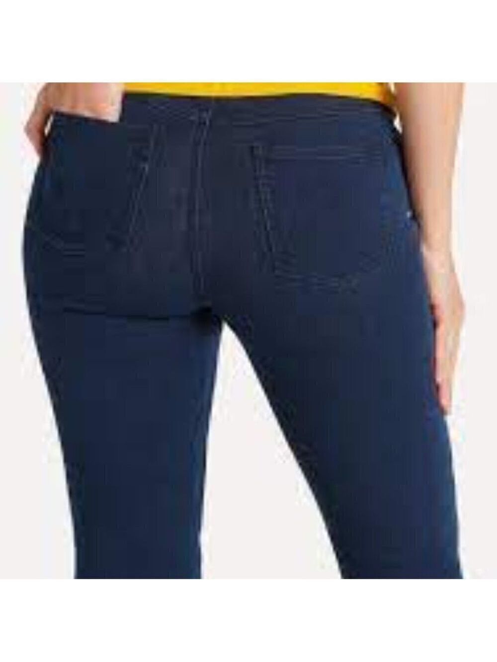 Betabrand Straight-Leg | 4-Pocket Pull On Yoga Denim Pant Medium, Short Petite - Picture 11 of 13